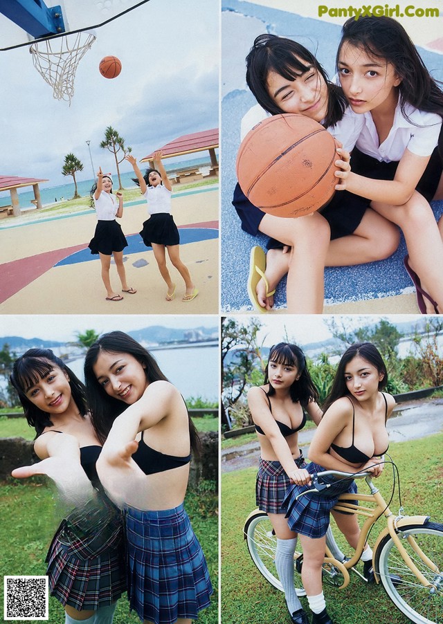 A group of young women posing for a picture with a basketball.