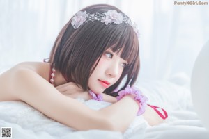 [桜桃喵] 加藤惠 Megumi Kato 紫色小睡裙